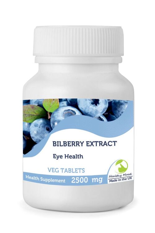 Bilberry Extract Eye 2000mg Tablets 500 Tablets BOTTLE