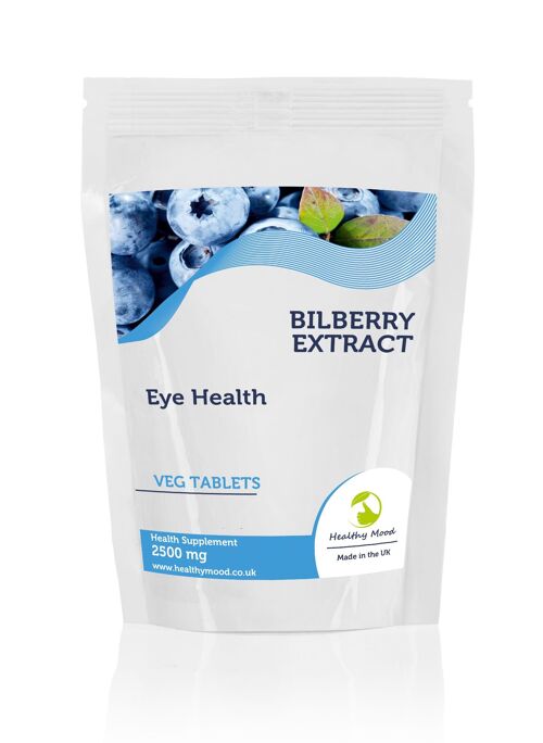 Bilberry Extract Eye 2000mg Tablets 500 Tablets Refill Pack