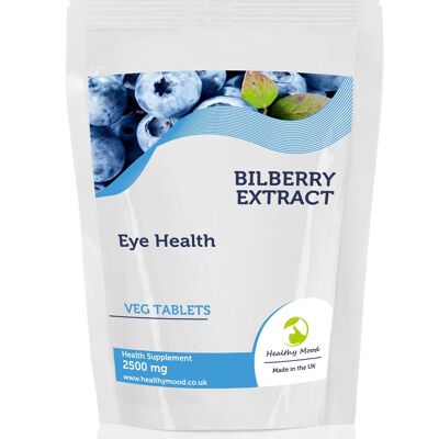 Bilberry Extract Eye 2000mg Tablets 1000 Tablets Refill Pack