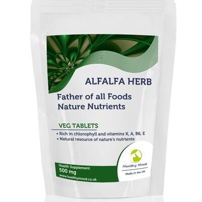 Alfa-alfa Herb 500mg Veg Tablets 30 Tablets Refill Pack