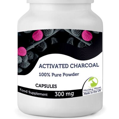 Activated Charcoal Powder Capsules 60 Capsules BOTTLE
