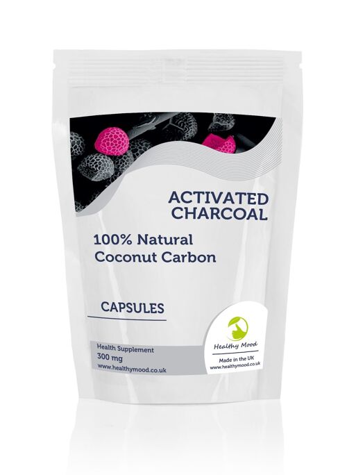 Activated Charcoal Powder Capsules 180 Capsules Refill Pack