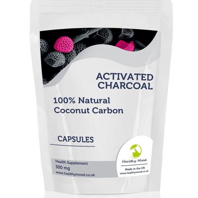 Activated Charcoal Powder Capsules 1000 Capsules Refill Pack