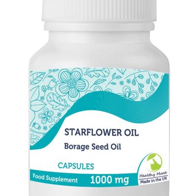 STARFLOWER 1000 mg Cápsulas de GLA de aceite de semilla de borraja
