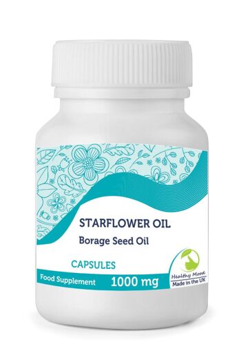 STARFLOWER 1000mg Huile de Bourrache GLA Gélules 60 Gélules FLACON