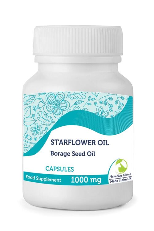 STARFLOWER 1000mg Borage Seed Oil GLA Capsules 180 Capsules BOTTLE