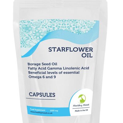 STARFLOWER 1000mg Borage Seed Oil GLA Capsules 500 Capsules Refill Pack