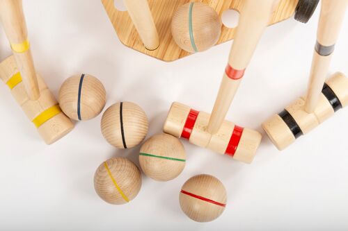 Professional wooden croquet set