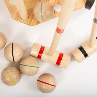 Professional wooden croquet set