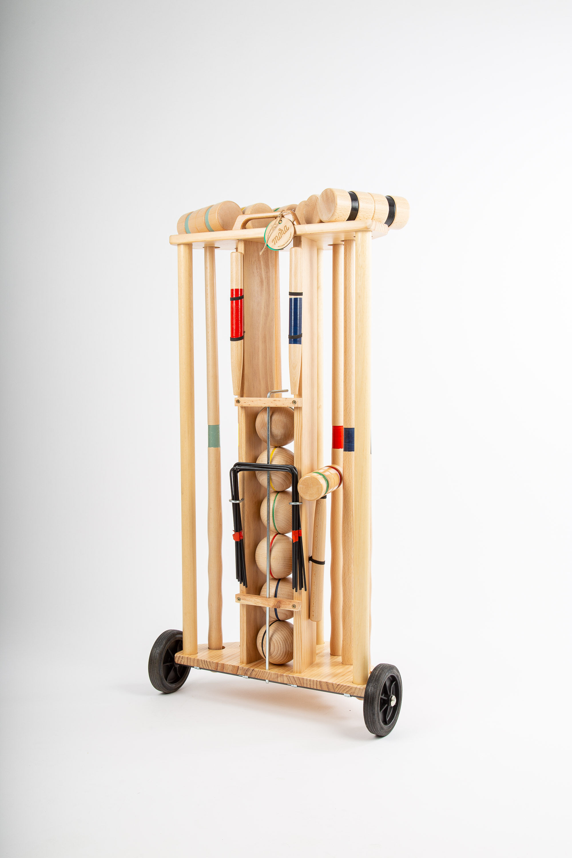 Professional wooden croquet set
