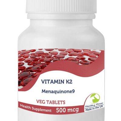 Vitamina K2 MK9 Veg Tablets Paquete de recarga de 120 tabletas