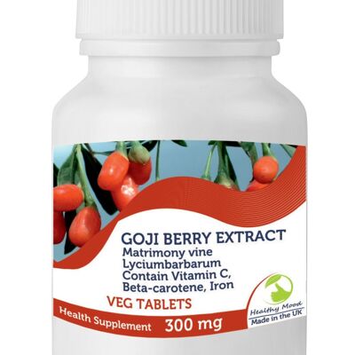 Extracto de bayas de goji, tabletas vegetales de 3000 mg