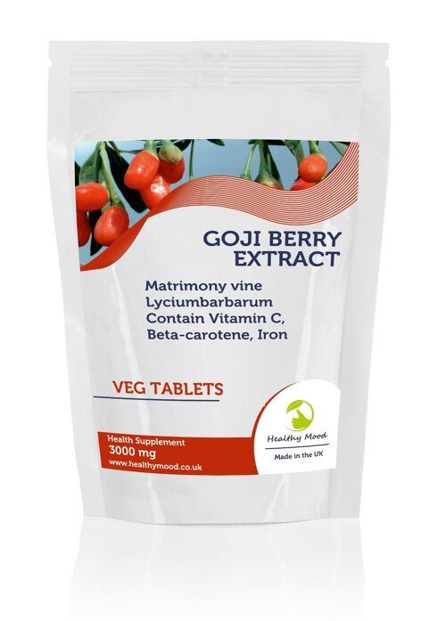 Goji Berry Extract 3000mg Veg Tablets 120 Tablets Refill Pack