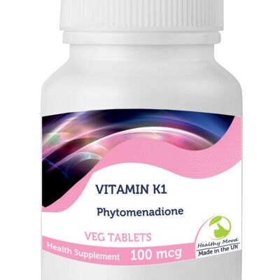 Vitamina K1 100mcg Veg Tabletas 30 Tabletas BOTELLA