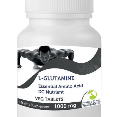 Tabletas vegetales de L-glutamina 1000 mg