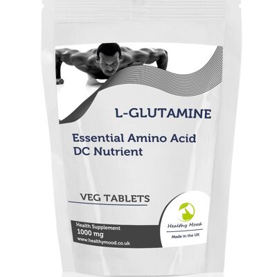 L-Glutamina 1000 mg Veg Tabletas 30 Tabletas Paquete de recarga