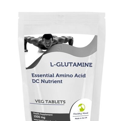 L-Glutamina 1000 mg Veg Tabletas 120 Tabletas Paquete de recarga