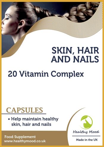 Cheveux Peau Ongles Complexe Multivitaminé Capsules 120 1