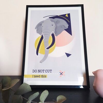Poster A4 Elefante