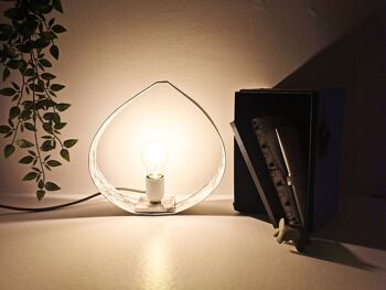 Lampe SMALL DROP chêne et marbre 2