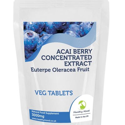 Acai Berry  Extract 3000mg Tablets 250 Tablets Refill Pack