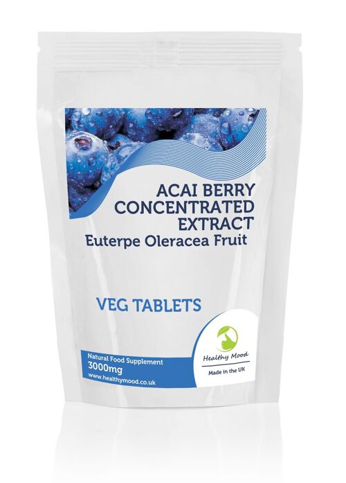 Acai Berry  Extract 3000mg Tablets 1000 Tablets Refill Pack