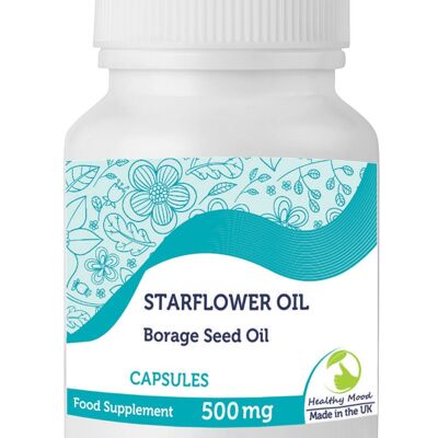 Starflower Borretschsamenöl Linolensäure GLA 500mg Kapseln 30 Kapseln FLASCHE
