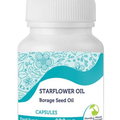 Starflower Borage Seed Oil Linolenic GLA 500mg Capsules 60 Capsules BOTTLE