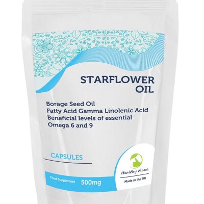 Starflower Borage Seed Oil Linolenic GLA 500mg Capsules 120 Capsules Refill Pack