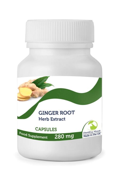 GINGER ROOT Herb Extract 280mg Capsules - 1