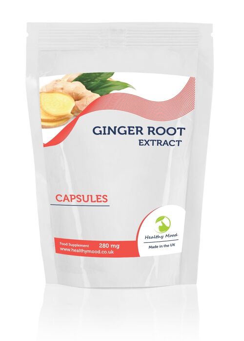 GINGER ROOT Herb Extract 280mg Capsules - 2