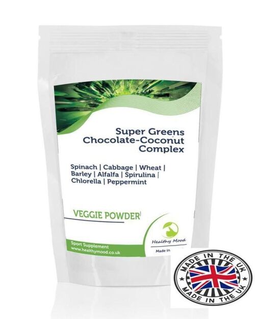 Super Greens Choc Coco Complex POWDER 100g 200g 500g 1kg Sport Nutrition