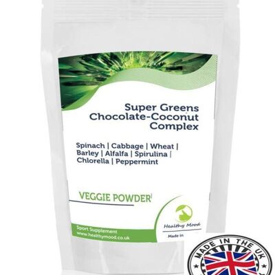 Complexe Super Greens Choc Coco POUDRE 100g 200g 500g 1kg Nutrition Sportive