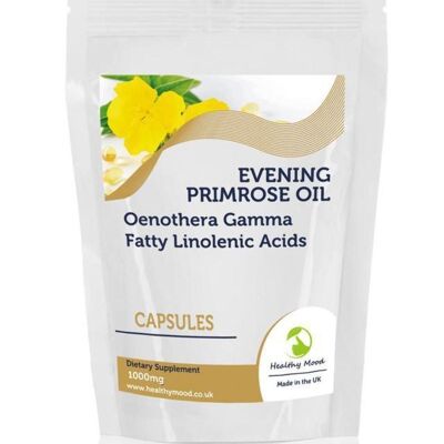 Evening Primrose GLA 1000 mg Cápsulas Paquete de recarga de 60 cápsulas