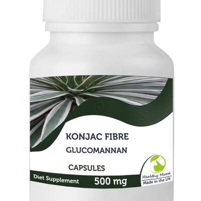 Konjac Fibra 500 mg Glucomanano Cápsulas 30 Cápsulas BOTELLA