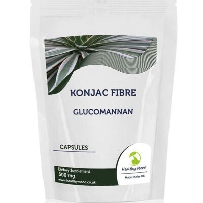 Konjac Fibre 500mg Glucomannan Capsules 120 Capsules Refill Pack