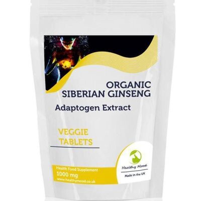 Ginseng Siberian 1000 mg Tabletas 90 Tabletas Recambio Paquete