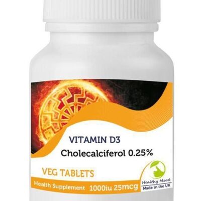 Sunshine Vitamin D3 1000iu 25mcg Tabletas 90 Tabletas BOTELLA