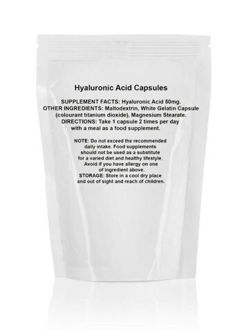 Acide Hyaluronique 50mg Capsules 250 Comprimés Recharge 2