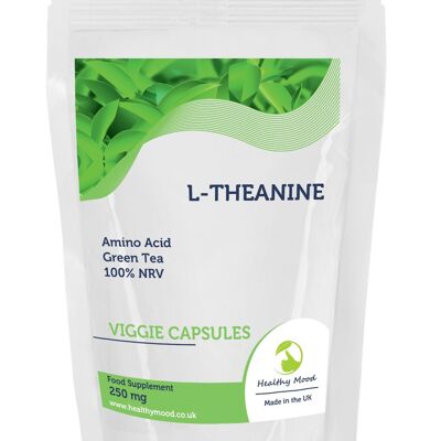 L-teanina 250 mg cápsulas 30 comprimidos paquete de recarga