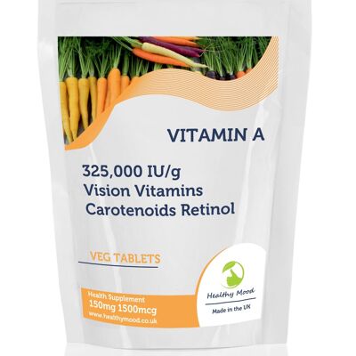 Vitamina A 150 mg 325,000 UI / g Tabletas 90 Tabletas Paquete de recarga