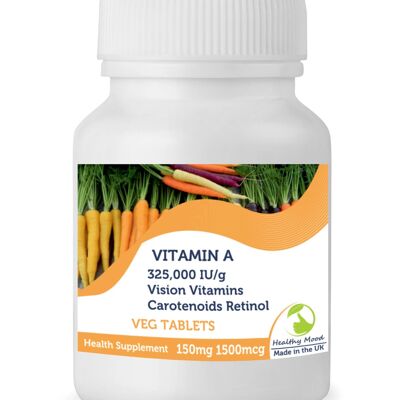 Vitamin A 150mg 325,000 IU/g Tablets 180 Tablets Refill Pack