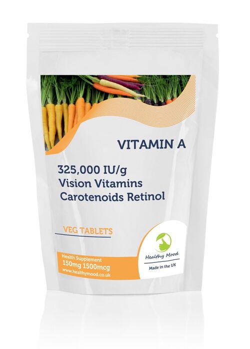 Vitamin A 150mg 325,000 IU/g Tablets 1000 Tablets Refill Pack