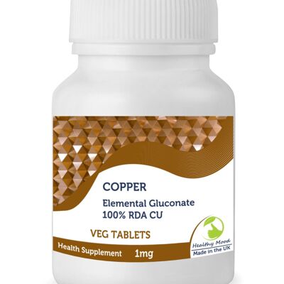 Tabletas de cobre de 1 mg