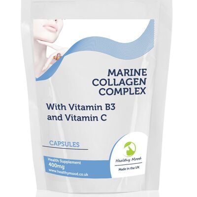 Paquete de recarga de cápsulas de complejo de colágeno marino 30 tabletas