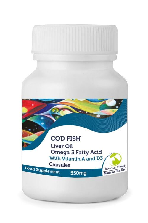 Cod Liver  550mg With Vitamin A and D3  Capsules - 3