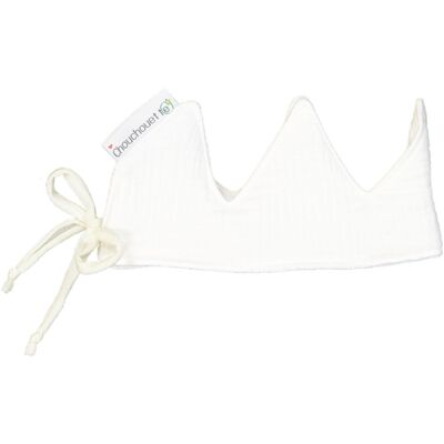 Ivory cotton gauze crown