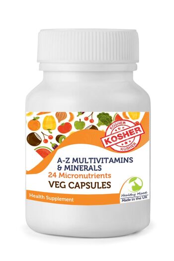 A-Z Multivitamines et Minéraux Capsules Vegan 180 Capsules FLACONS 1