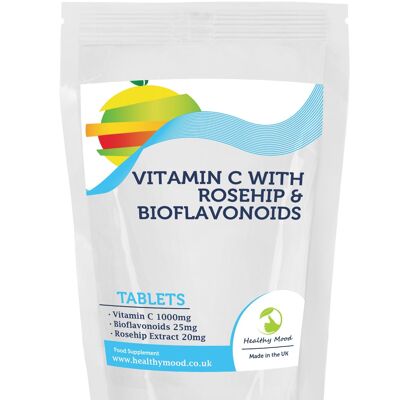 Vitamin C with Rosehip Bioflavonoids Tablets 1000mg 30 Tablets Refill Pack