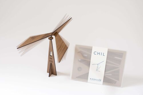 Christmas gift - CHIL puzzle walnut - balancing bird mobile